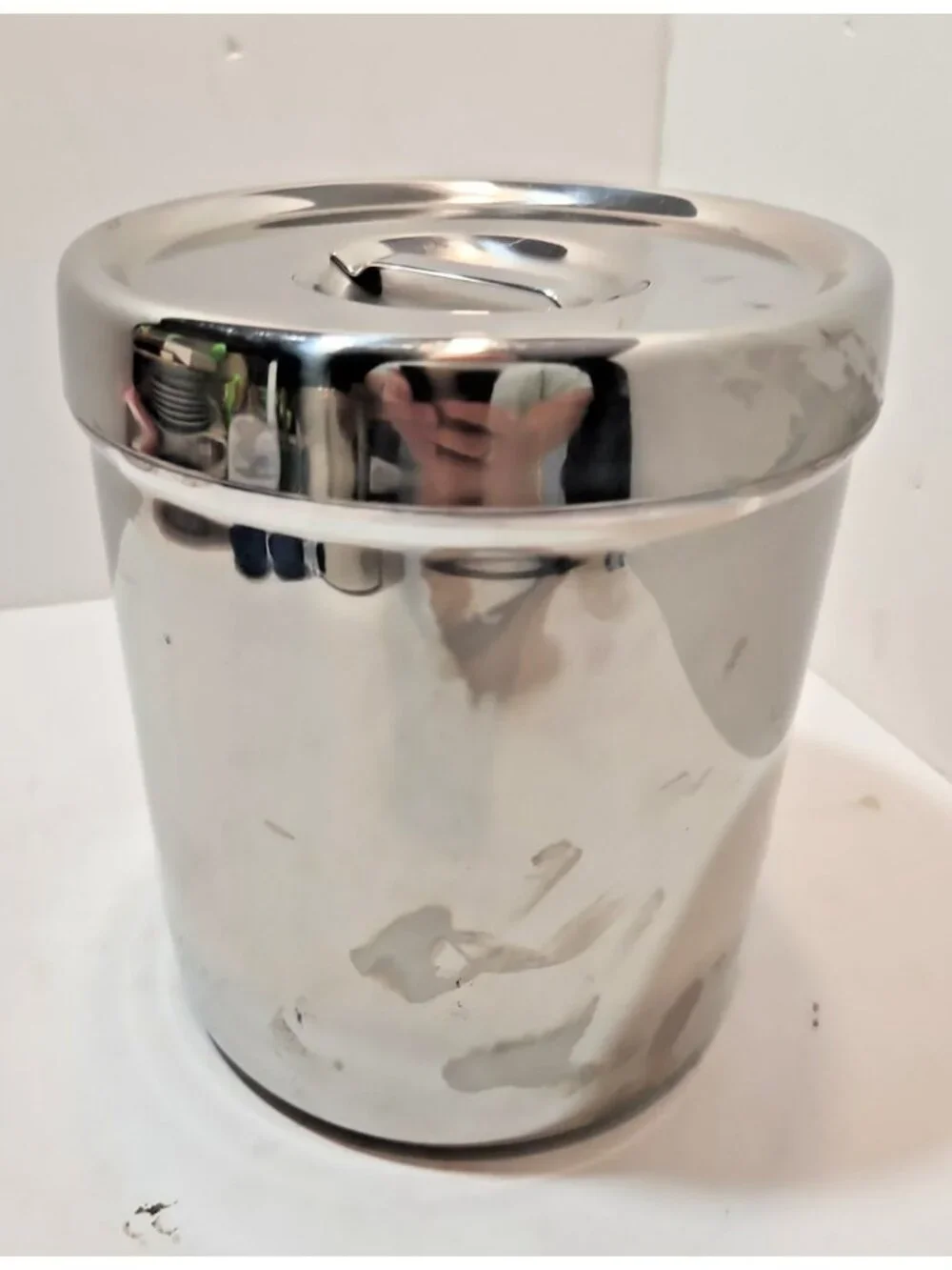 Vtg Stainless Steel Canisters W/ Medical Lid - Set of 2  Vollrath 8802 Polar 3J